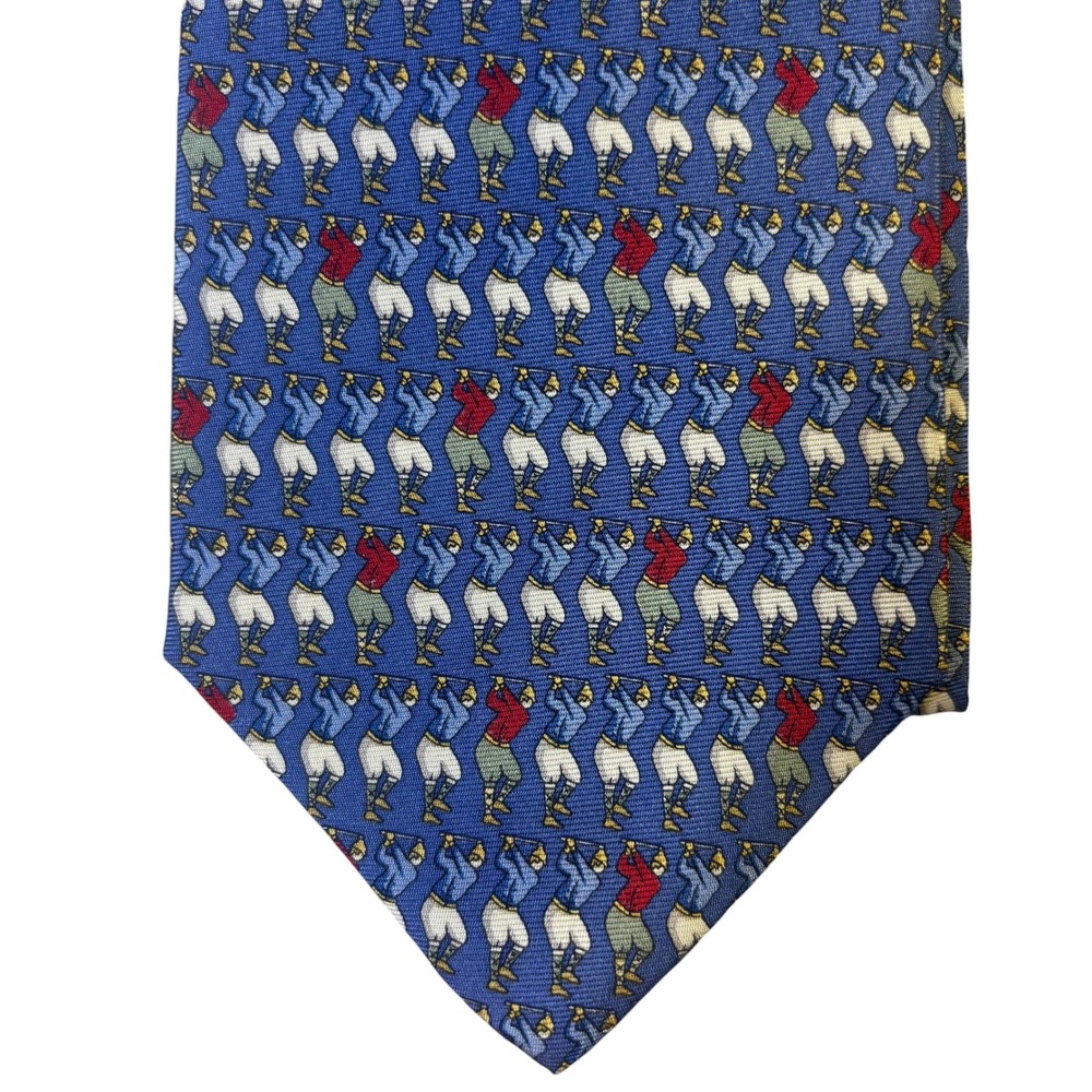 Beaufort‎ The Tie Rack Men's Necktie Golf Theme Blue Novelty Pattern